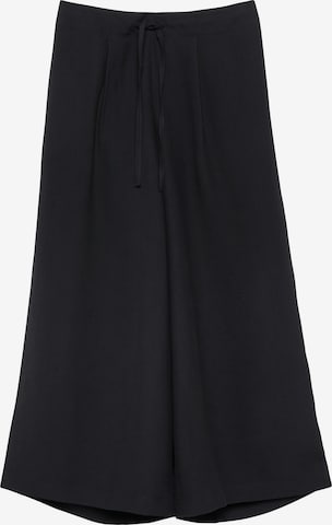 QS Wide Leg Hose in Schwarz: Vorderseite