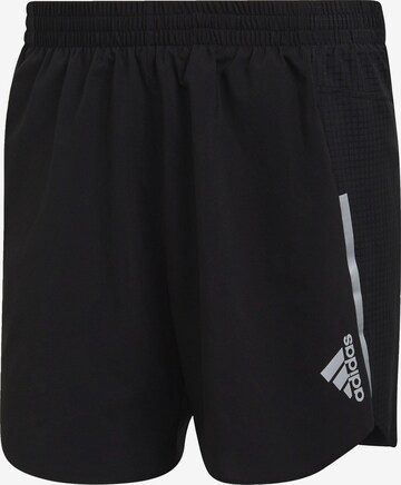 ADIDAS SPORTSWEAR Regular Workout Pants 'Designed 4 Running' in Black: front