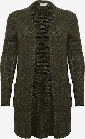 Cardigan 'Lioma' KAFFE CURVE en vert : devant