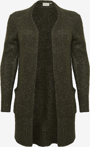 KAFFE CURVE Knit Cardigan 'Lioma' in Green: front