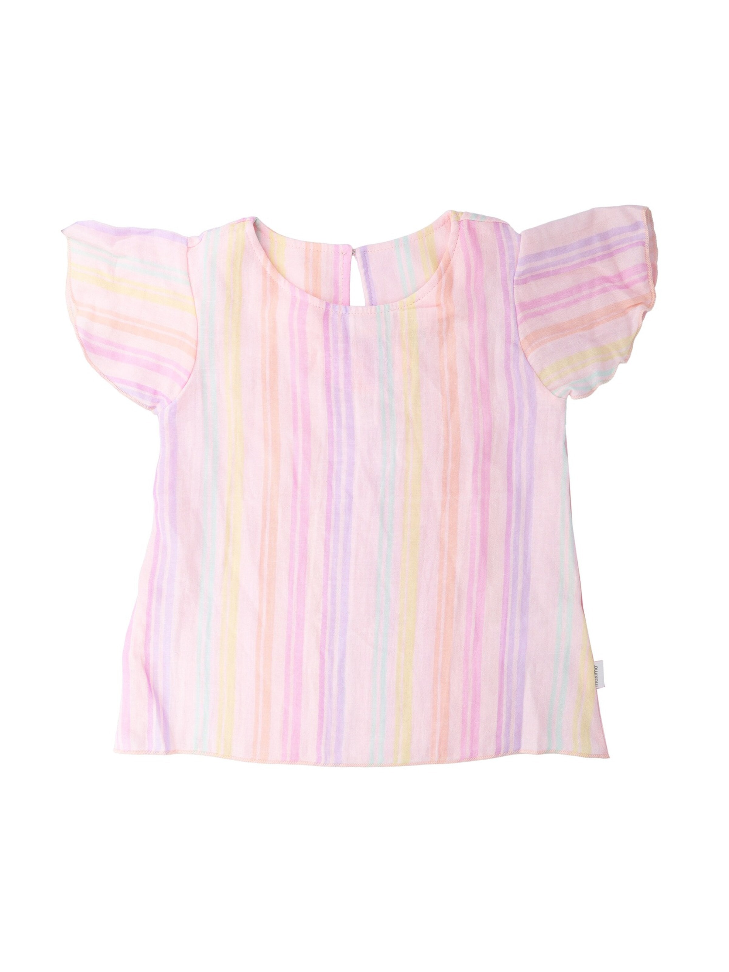 MAXIMO Shirt 'GOTS MINI GIRL-Shirt, Flügelärmel, Musselinstoff'‌‌‌‌ in Pink: Vorderseite