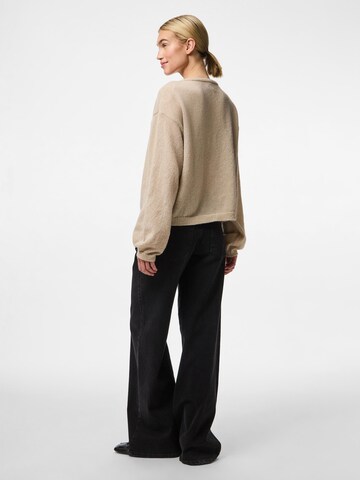 PIECES Knit cardigan 'PCIda' in Grey