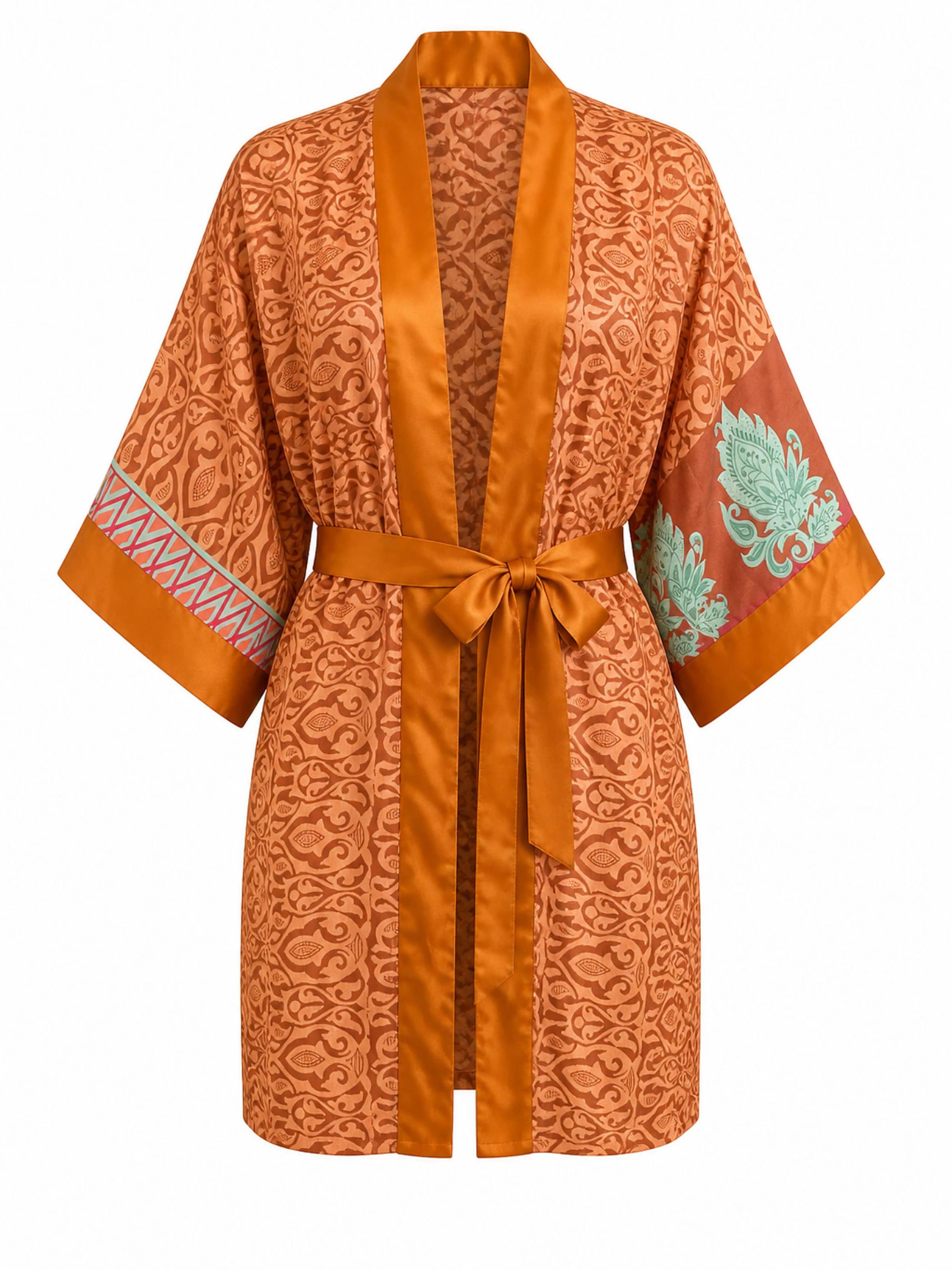 Kimono 'Saffron Midi Kimono' di Shop Karey in giallo: frontale