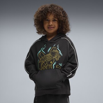 PUMA Athletic Sweatshirt 'Puma x Transformers' in Black: front
