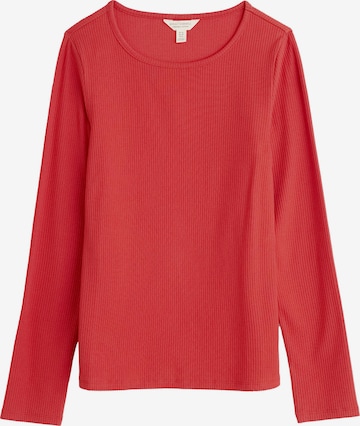 Seasalt Cornwall Shirt 'Gorse Lane Rib' in Rood: voorkant