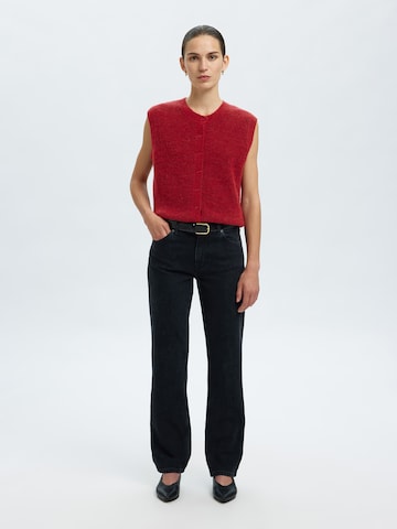 SELECTED Knitted vest 'SLFLULU' in Red
