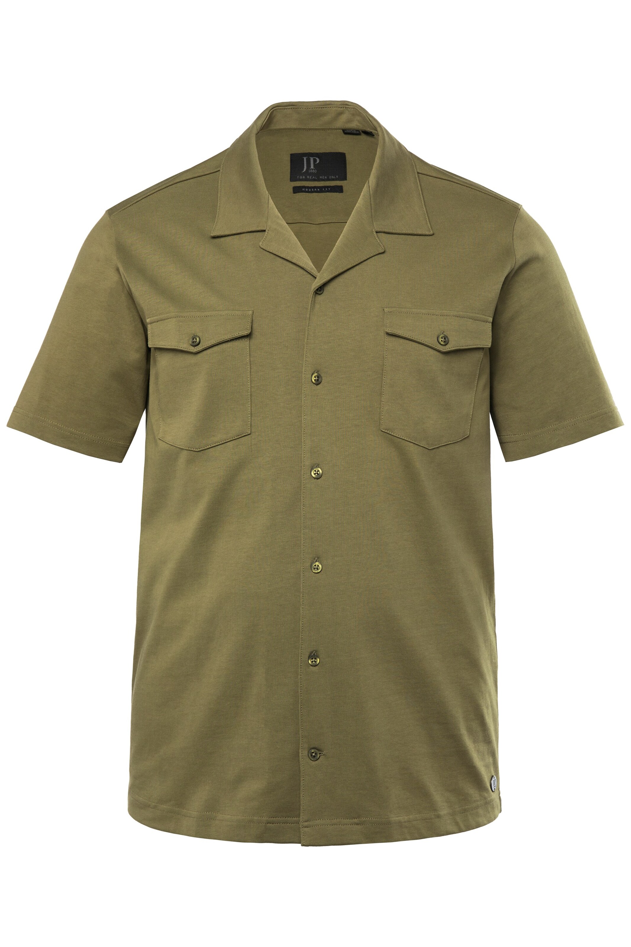 JP1880 Overhemd in Groen: voorkant