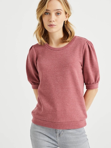 Sweat-shirt WE Fashion en rouge : devant