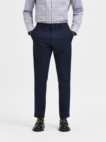 SELECTED HOMME Regular Chino Pants 'Dave' in Blue: front