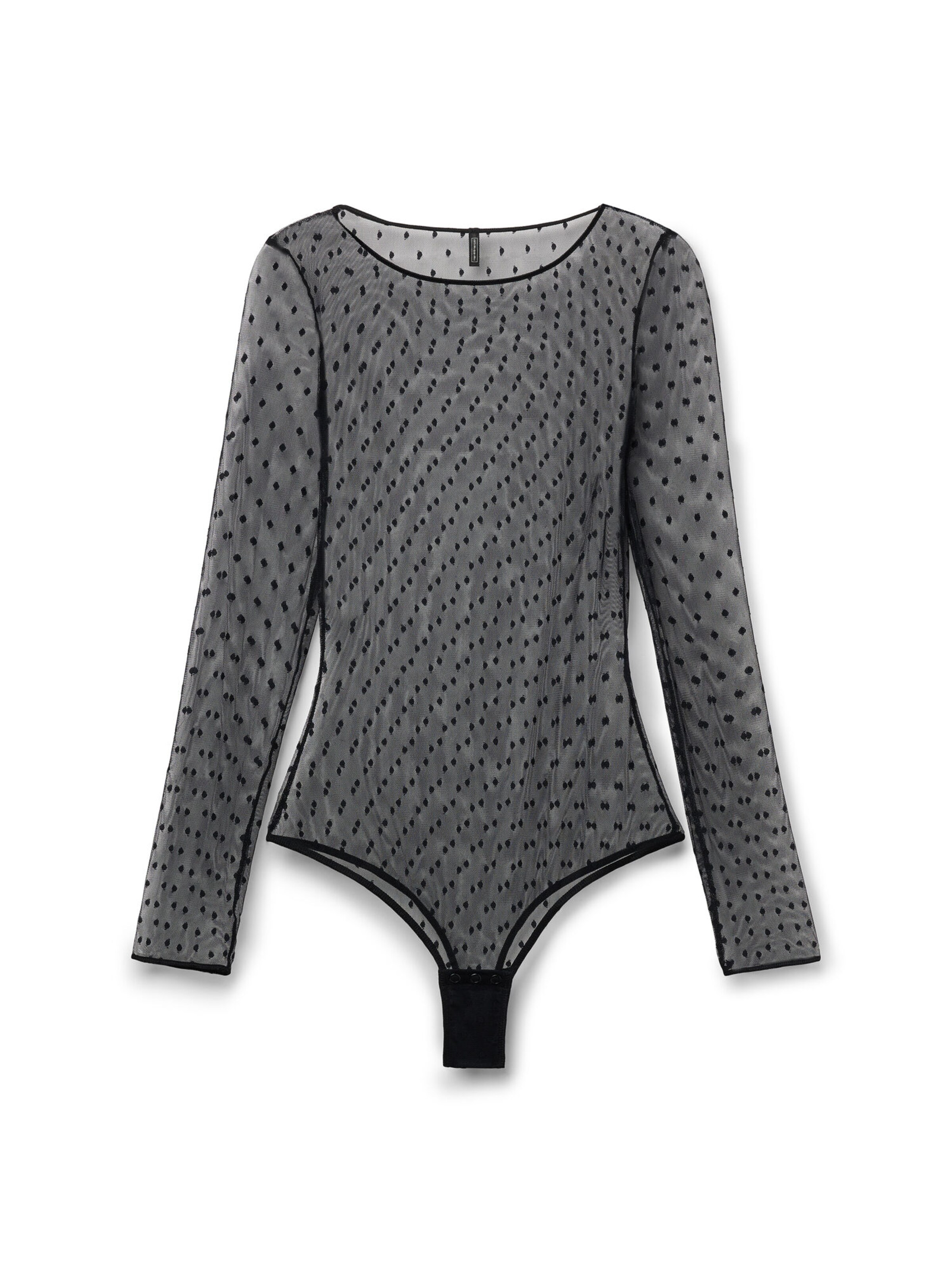 INTIMISSIMI Shirt Bodysuit 'Flirt Fearlessly Valentine' in Black: front