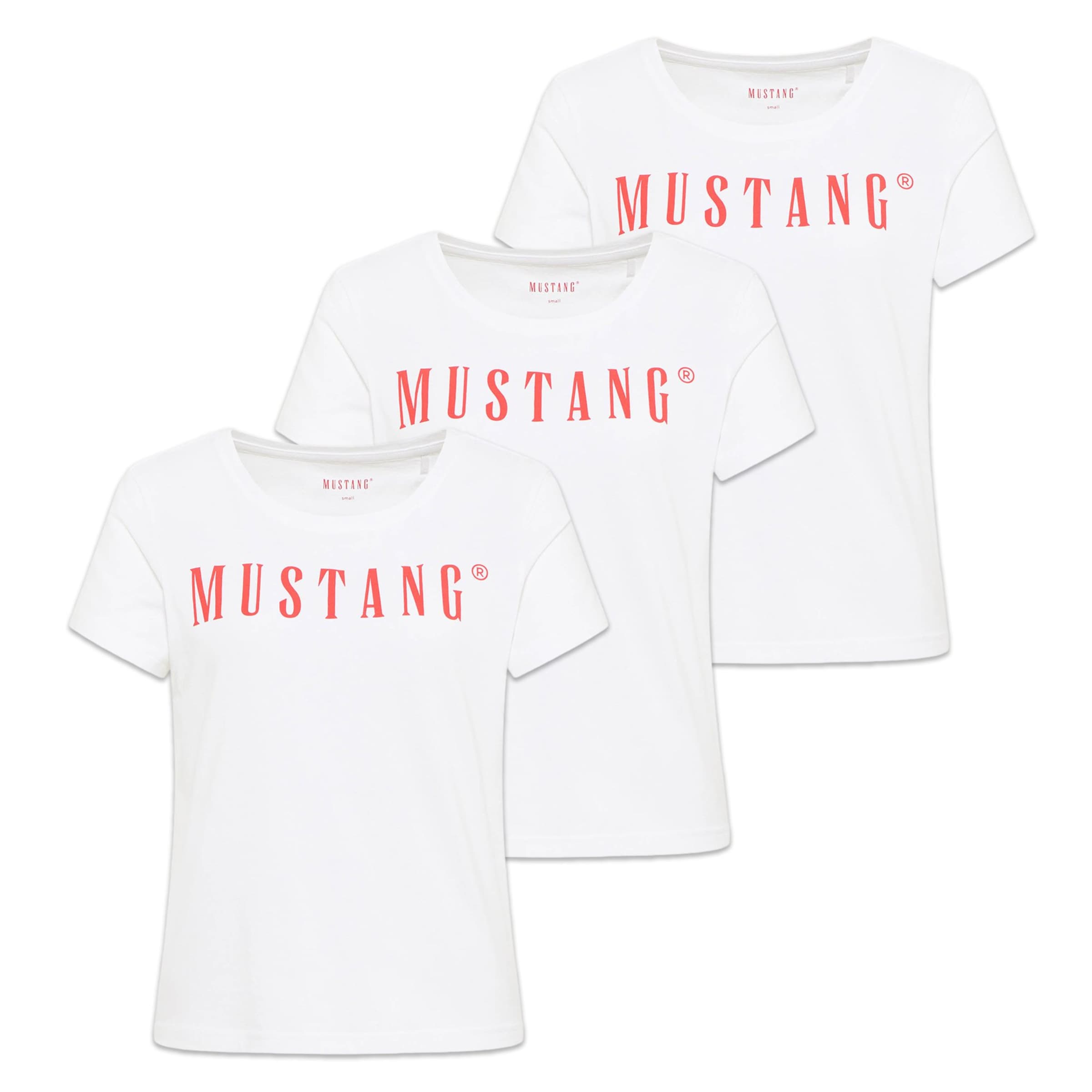 MUSTANG Shirt in Blood red / White, Item view