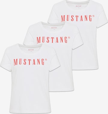 MUSTANG Tričko – bílá: přední strana