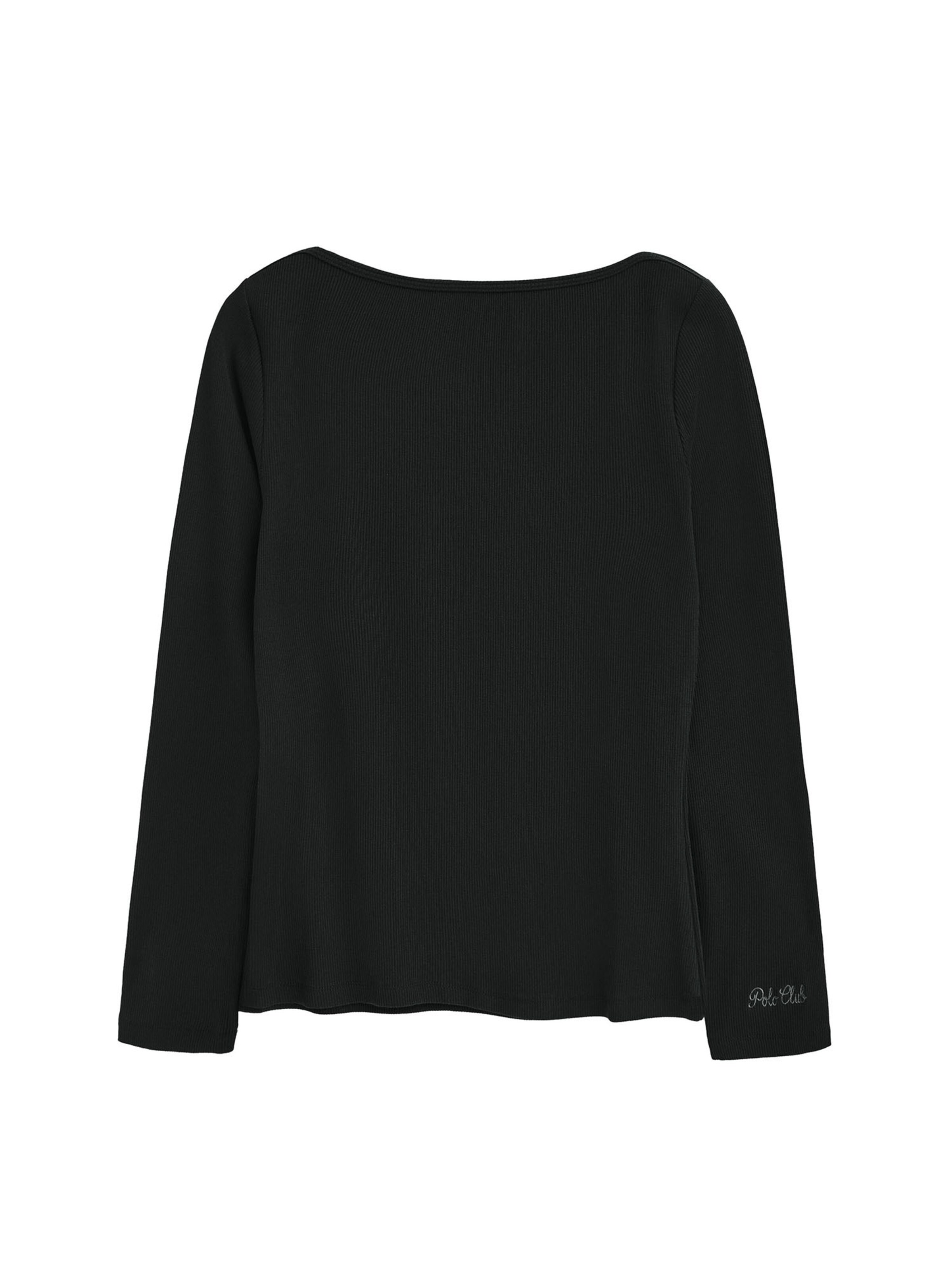 Polo Club Langarmshirt in schwarz, Produktansicht