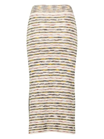 zero Strickrock mit Streifen in Beige