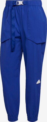 ADIDAS SPORTSWEAR Ozke Športne hlače | modra barva: sprednja stran