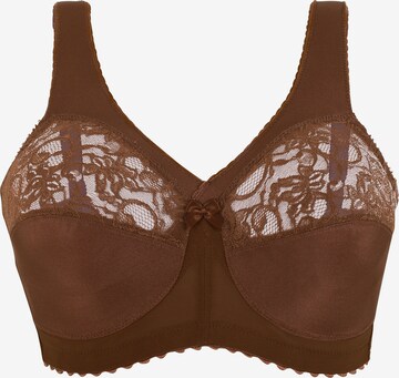 GLAMORISE Minimiser Bra in Brown: front