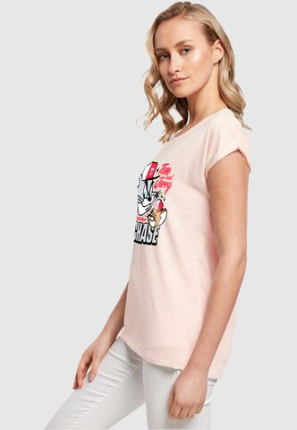 ABSOLUTE CULT T-Shirt 'Tom and Jerry - Chase' in Pink