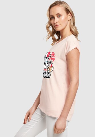 T-shirt 'Tom and Jerry - Chase' ABSOLUTE CULT en rose