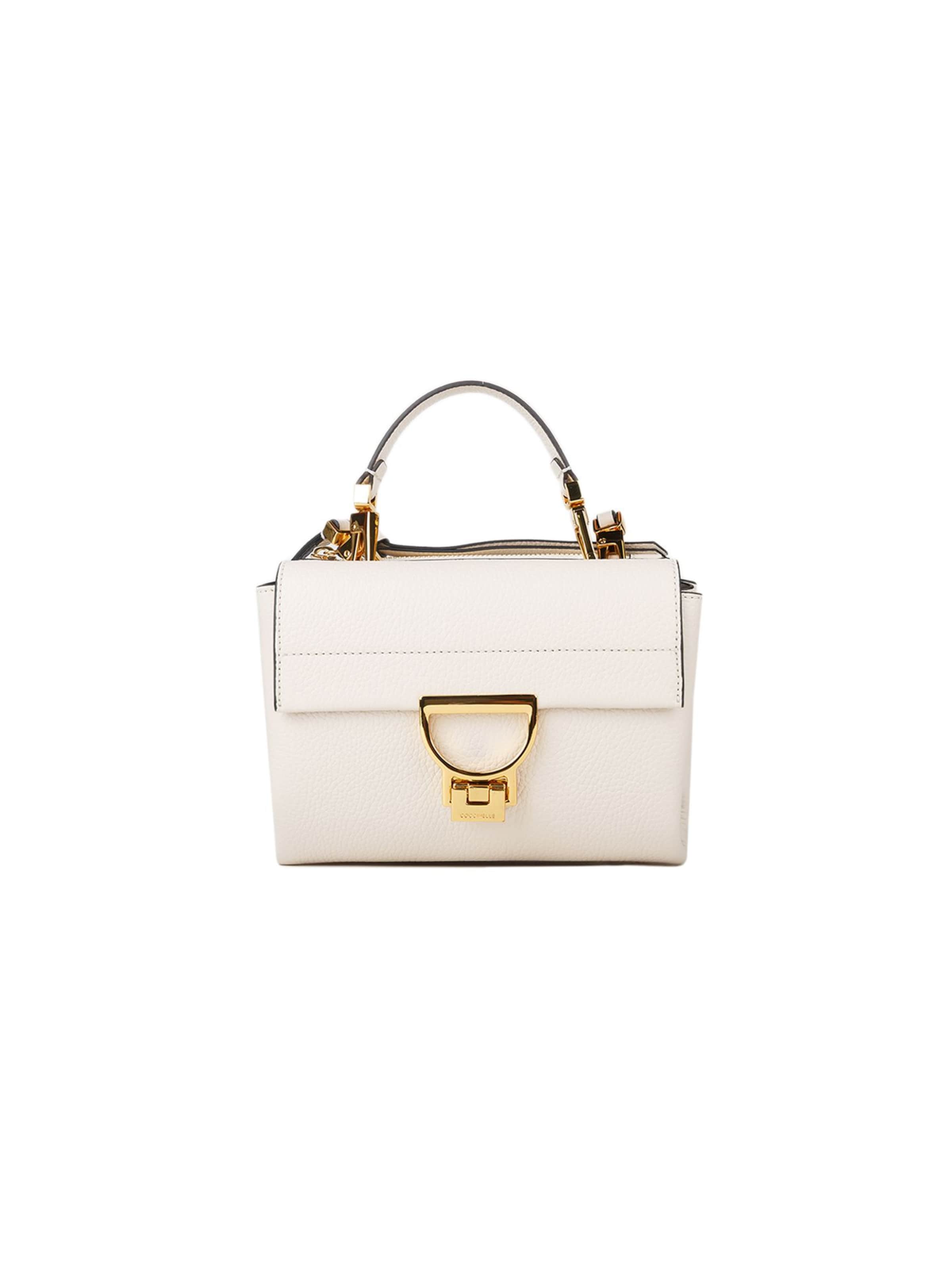 Coccinelle Schoudertas 'Arlettis Handbag Grained Leather' in Wit: voorkant