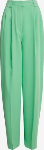 Marks & Spencer Loose fit Pleat-Front Pants in Green: front