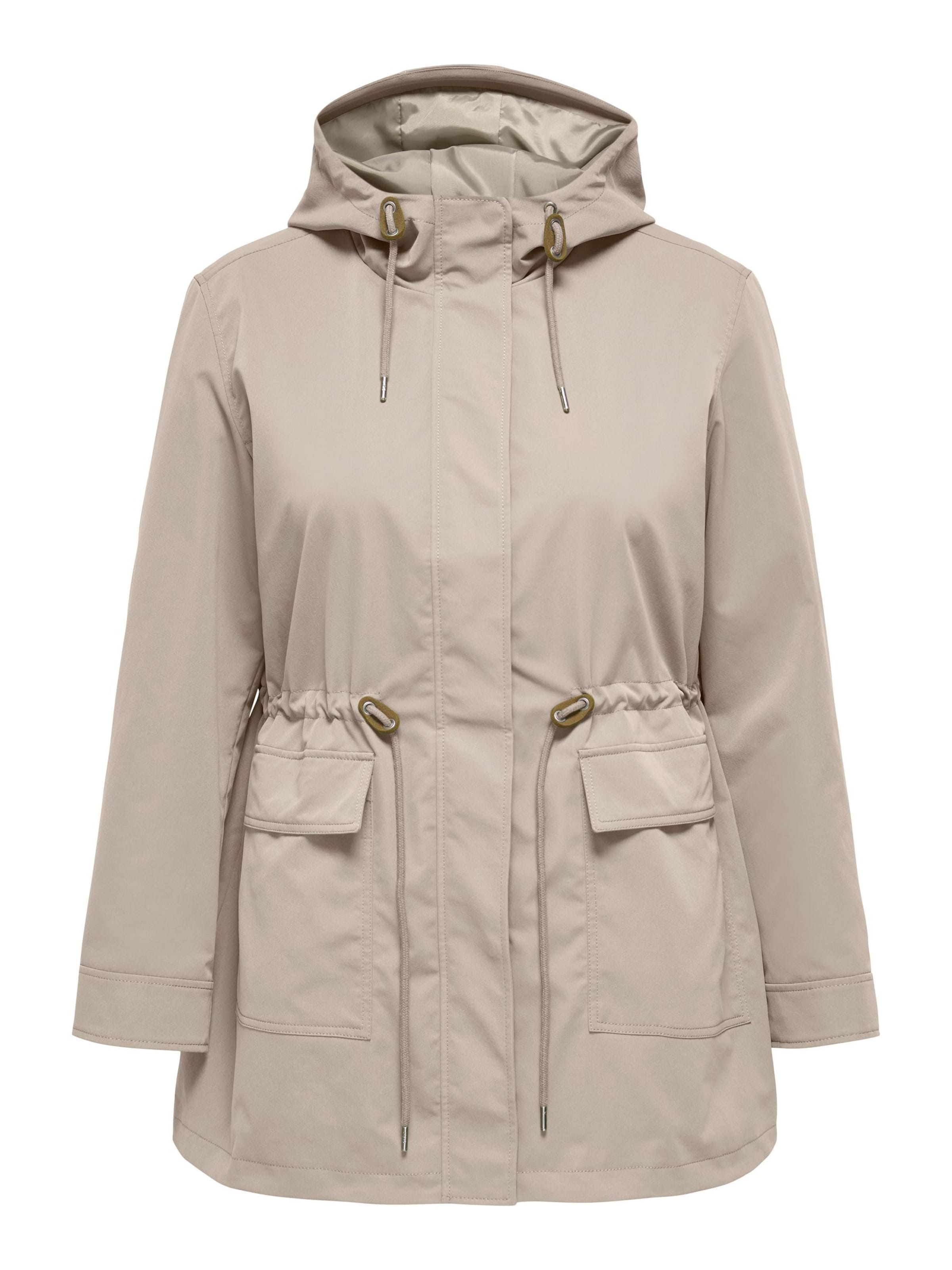 Veste mi-saison 'CARLouise' ONLY Carmakoma en beige : devant
