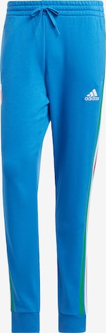 ADIDAS SPORTSWEAR Tapered Workout Pants 'Italien DNA' in Blue: front