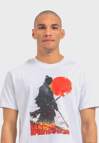 Oldskull Shirt 'Asian Ghost Warrior Graphic' in Wit
