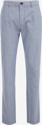 WE Fashion Slimfit Chino in Blauw: voorkant