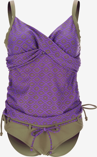 petit amour Tankini 'ALAYA' in Olive / Dark purple, Item view