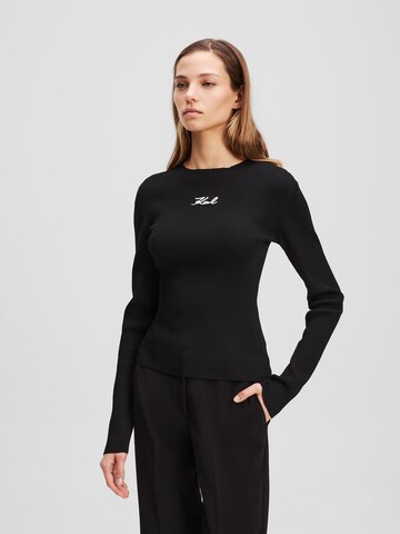 T-shirt Karl Lagerfeld en noir : devant