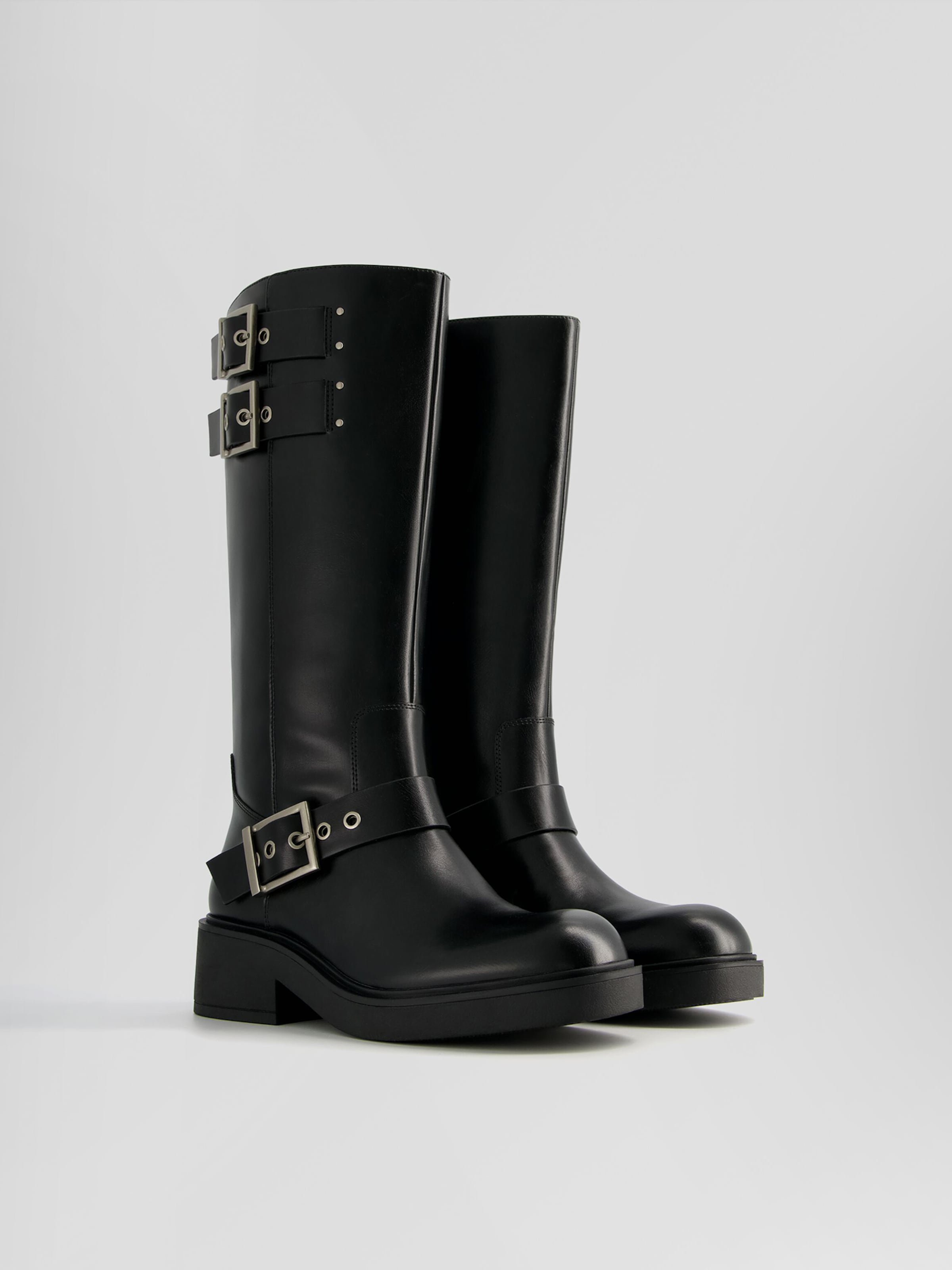 Biker boots bershka online