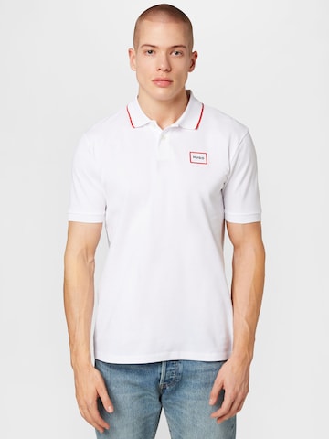 HUGO - Camiseta 'Demlock' en blanco: frente