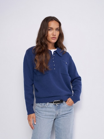 Salsa Jeans Trui in Blauw: voorkant