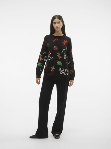 VERO MODA Sweater 'XMASPARTY ' in Black