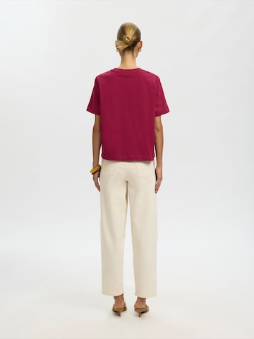 T-shirt 'SLFEssential' SELECTED en rose