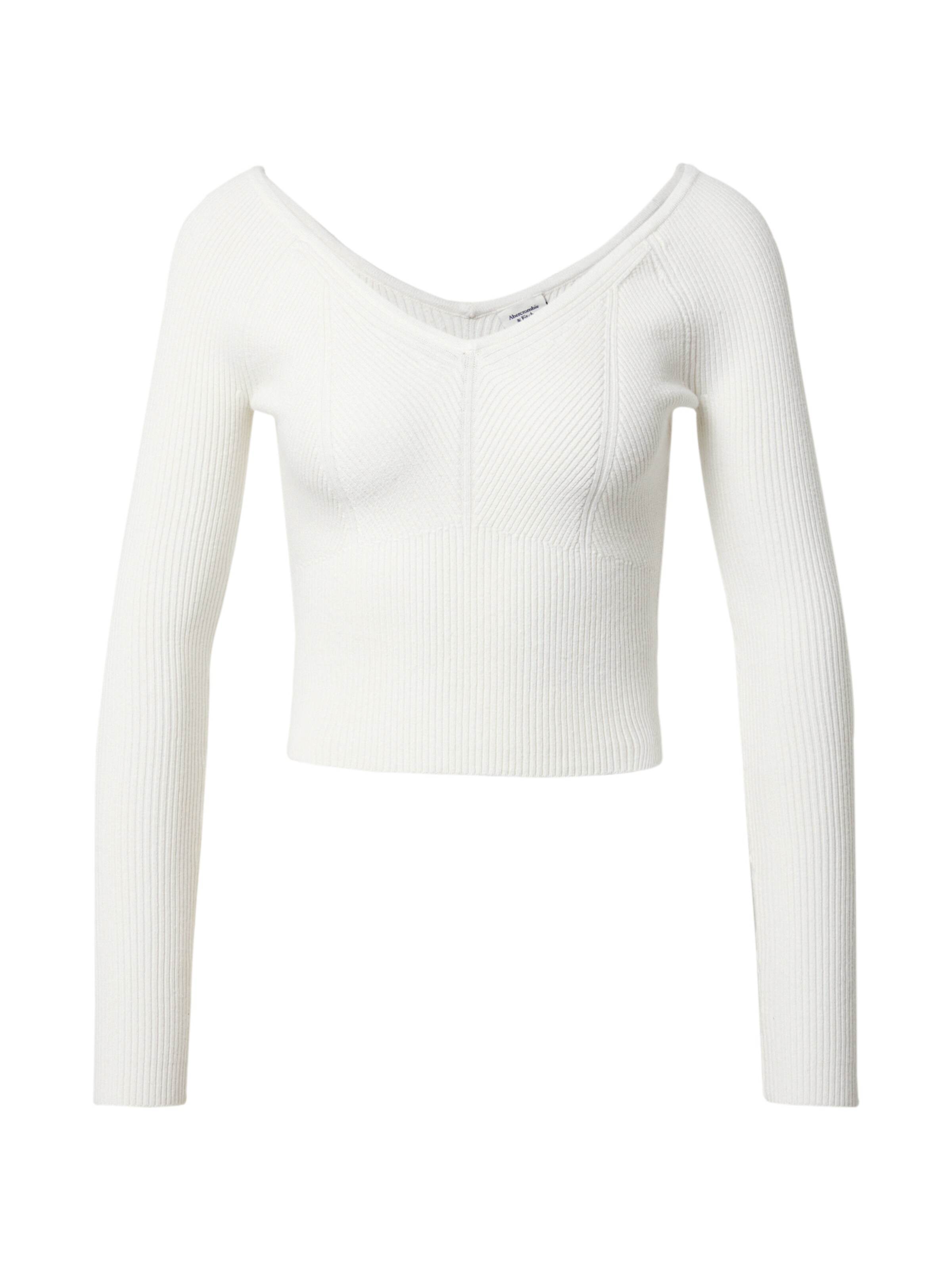 balts Abercrombie & Fitch T-Krekls: no priekšpuses