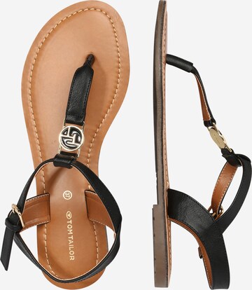 TOM TAILOR T-bar sandals in Black