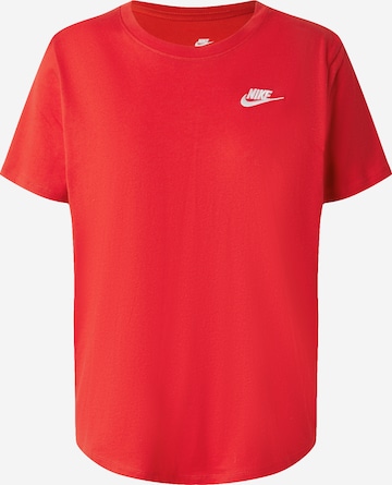 T-shirt 'Club Essential' Nike Sportswear en rouge : devant