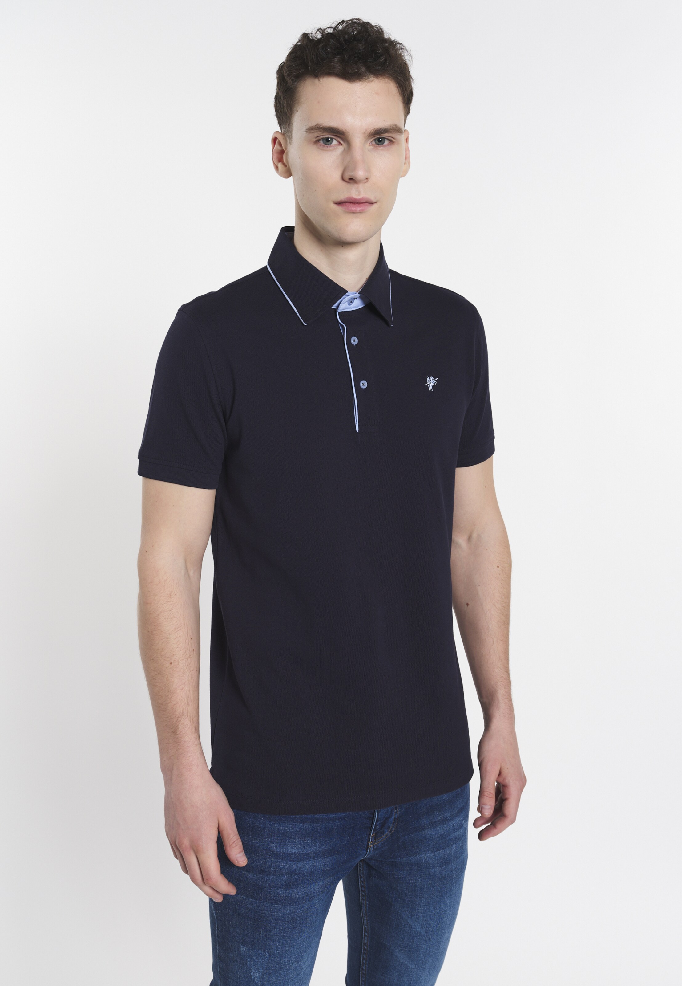 DENIM CULTURE Shirt Nico in Navy ABOUT YOU