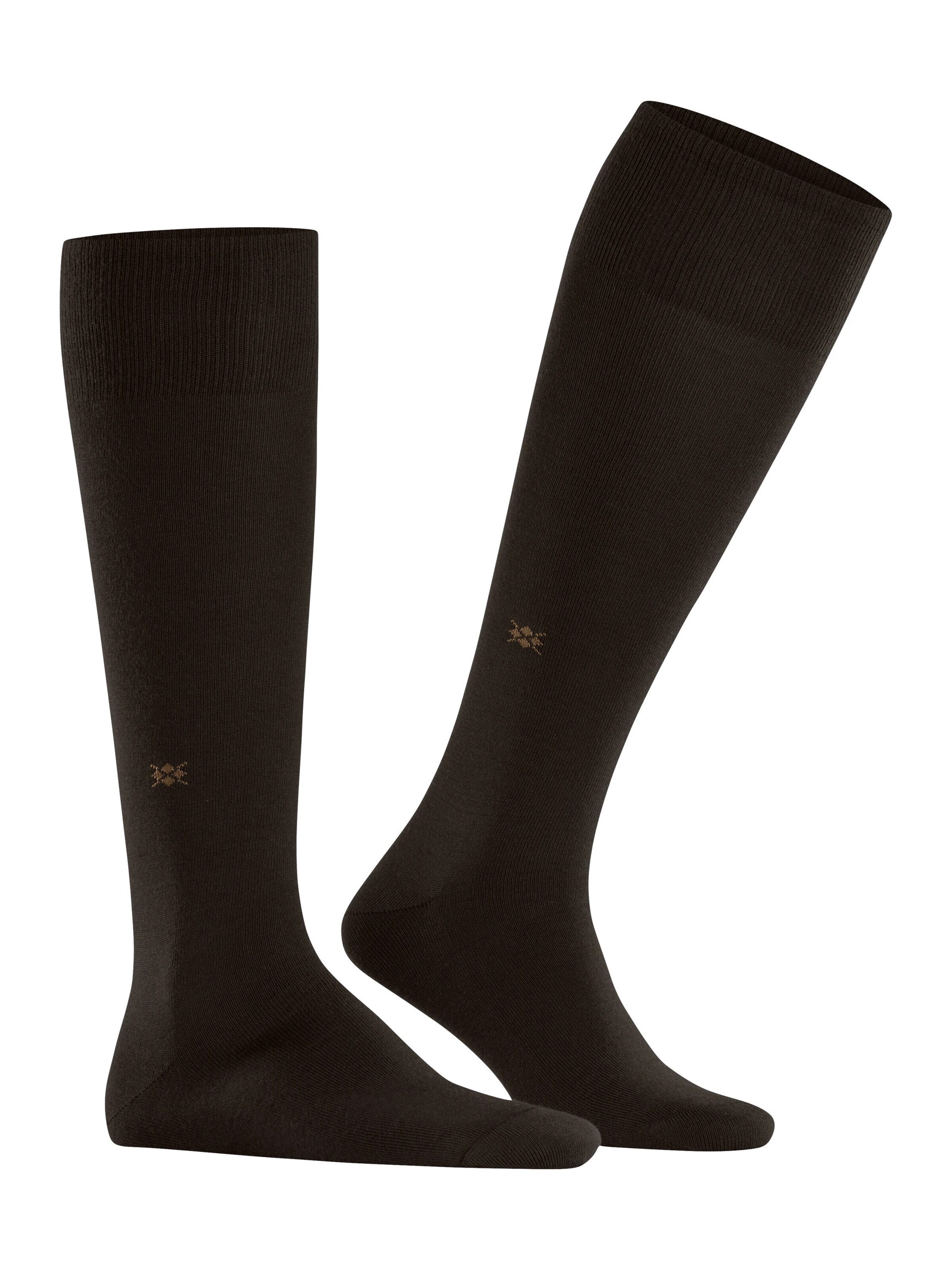 BURLINGTON Knee High Socks 'Leeds' in Brown