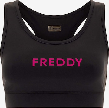 Freddy Sports Top in Black: front