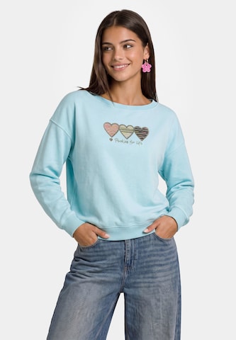 Sweat-shirt MYMO en bleu : devant