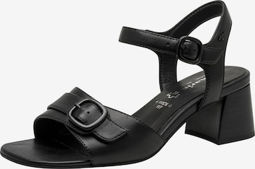 Sandales Tamaris en noir : devant