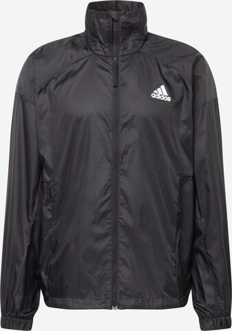 ADIDAS SPORTSWEAR Sports jacket 'TRAVEER' in Black: front