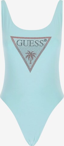 GUESS Bralette Swimsuit in Blue: front