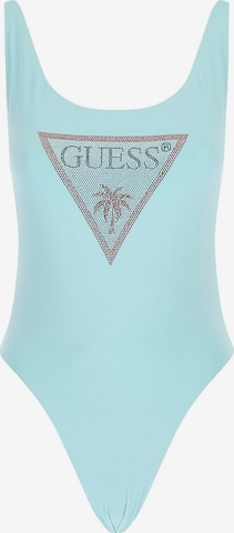 GUESS Bustier Badeanzug in Blau: predná strana