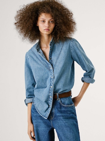 Chemisier Pepe Jeans en bleu : devant