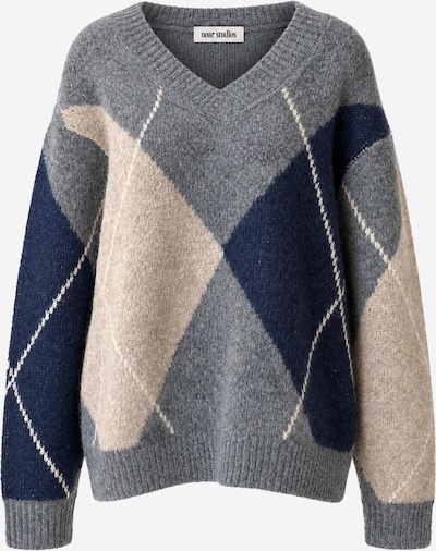 noar studios Sweater in XS in Beige / Blue / Grey, Item view