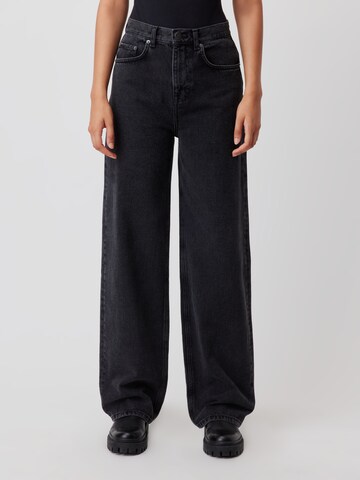 Wide Leg Jean 'Cleo' LeGer by Lena Gercke en noir : devant