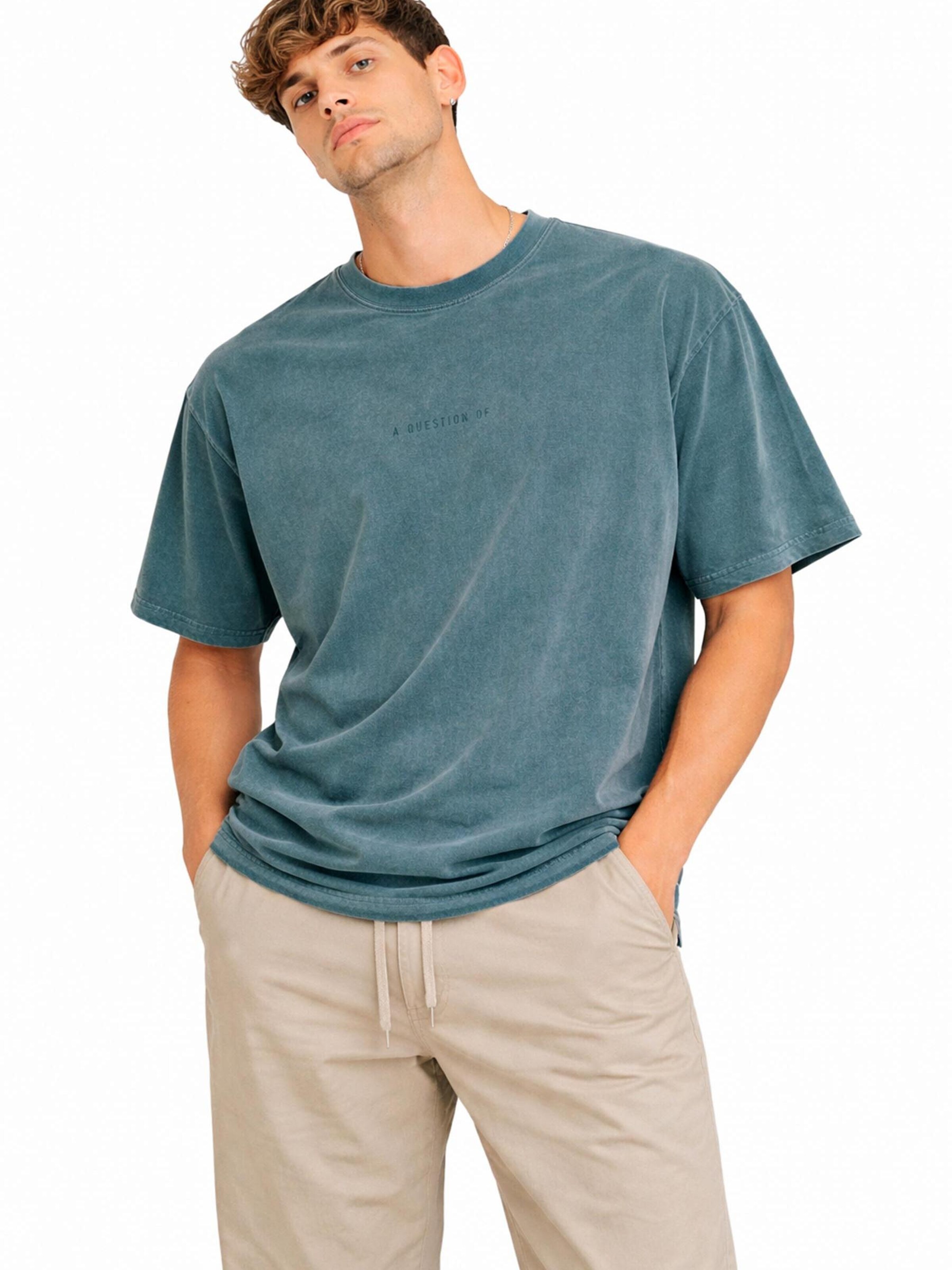 A Question Of (AQO) Shirt 'Ozzy Tee Acid' in Blue: front